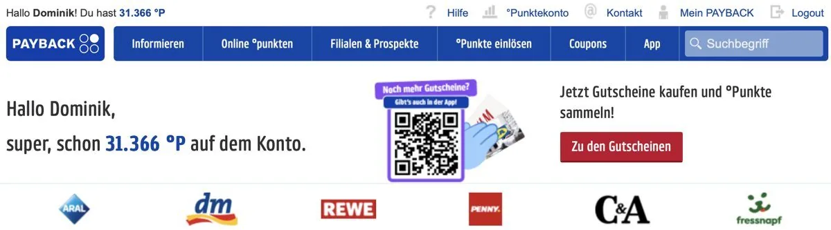 Mein PAYBACK Punktestand